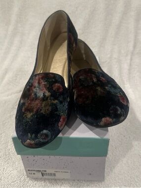 Abound Floral Velvet Slip-On Loafers in Navy and Multi